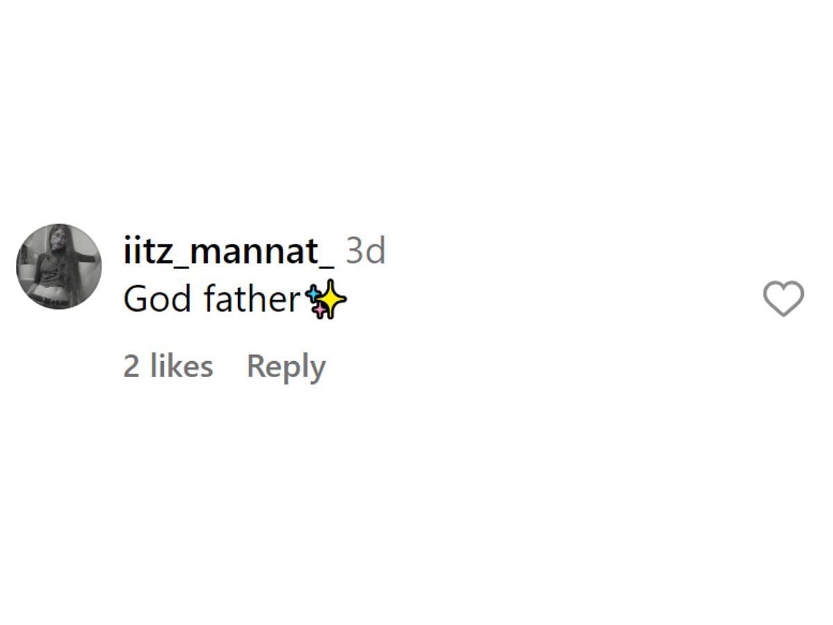 Fan's comment (Image via Instagram/@dntlrdl)